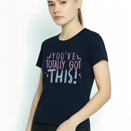 SZN Women Typography Printed T-shirt-picture-22