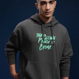 HIGHLANDER Men Printed Hooded Cotton Sweatshirt image 5