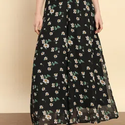 CORSICA Women Floral Printed High-Rise Flared Wide Leg Trousers-image-22
