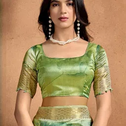 Yanthistore Silk Blend Designer Mysore Silk Saree image 3