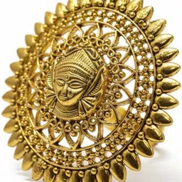 ANIKAS CREATION Gold-Plated Adjustable Finger Ring image 2