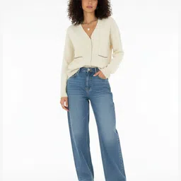 glitchez V-Neck Oversized Cardigan image 2