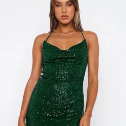 HERE&NOW Cowl Neck Sheath Mini Dress-picture-22