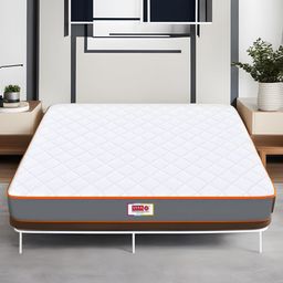 USHA SHRIRAM Grey & White Quilted Cotton Orthopedic Single Size Mattress-picture-25