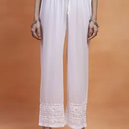 House of Chikankari Women Floral Hem Design Palazzos-image-88