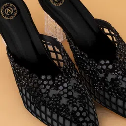 Alberto Torresi Textured Party Block Mules image 2