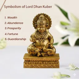 Ritualistic Gold-Toned Religious Idol Car Showpiece - 2.51" image 3