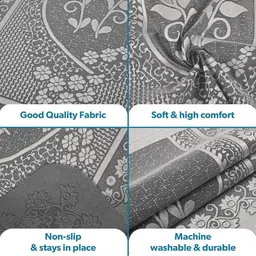 Kuber Industries Grey & White Cotton Sofa Cover image 5