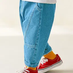 LULU & SKY Boys High-Rise Low Distress Jeans image 4