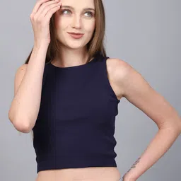 SWISHIN Women Solid Cotton Fitted Crop Top-image-84