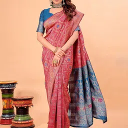 KALINI Woven Design Zari Kanjeevaram Saree image 2