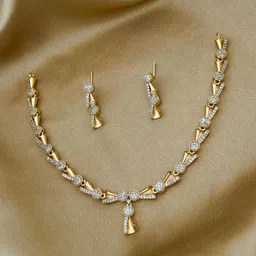 Anouk Gold-Plated Cubic Zirconia Stone Studded Jewellery Set-picture-16