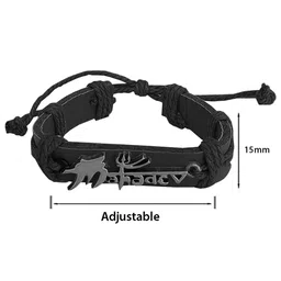 M Men Style Men Lord Shiva Mahadev Leather Wraparound Bracelet image 3