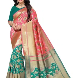 jayant creation Multicoloured Silk Blend Kanjeevaram Sarees-image-78
