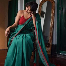 Saree star Abstract Printed Pure Cotton Taant Sarees With Blouse-picture-12