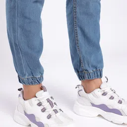 glitchez Women Relaxed Fit Heavy Fade Stretchable Jogger Jeans image 4