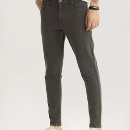 Snitch Men Narrow Skinny Fit Slash Knee Stretchable Jeans-image-29