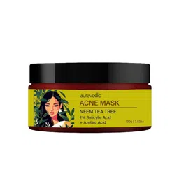 Auravedic Neem & Tea Tree Acne Mask With Salicylic Acid - 100 g-picture-20