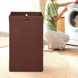 Kuber Industries Black & Brown 3 Pieces Dustproof Foldable Laundry Bags image 3