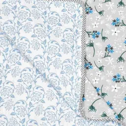 Doristyle Grey 500 GSM Checked Microfiber Double Bed Comforter image 4