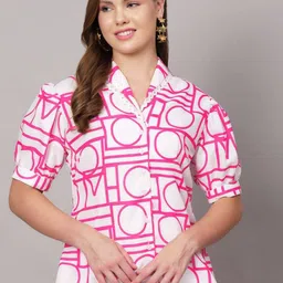 Pearls and Pastels Printed Linen Shirt With Trouser image 2