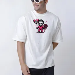 KAIDO Graphic Printed Round Neck Drop-Shoulder Sleeves Cotton Oversized T-shirt-picture-10