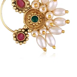 vivastri Gold Plated Alloy Nath Nose Pins-picture-20