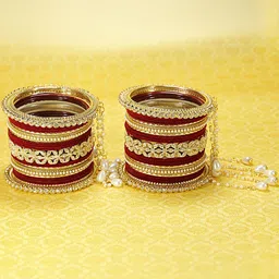 GLIKA Set Of 42 Latkan Bangle Set image 2