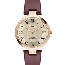 Timex Women Brass Dial & Leather Straps Analogue Watch TWEL19211-picture-10