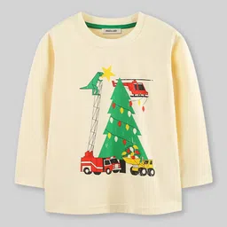 INCLUD Boys Printed Round Neck Pure Cotton T-shirt image 2