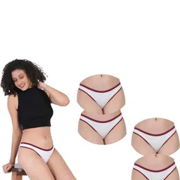 ORLIZEA Pack of 4 Women Low-Rise Cotton Blend Thongs-picture-11