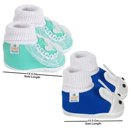 NESKA MODA Kids Set Of 2 Cotton Booties image 5