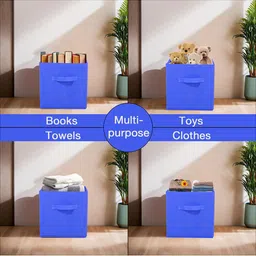 Kuber Industries Black & Blue 3 Pieces Durable Multi-Utility Organisers image 4