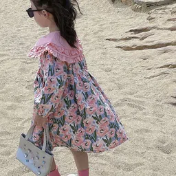 LULU & SKY Floral Print A-Line Dress image 4