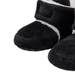 NESKA MODA Kids Cotton Anti-Skid Corduroy Velcro Fastning Booties image 4