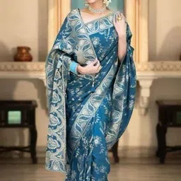 Demure Clothing Co Woven Design Zari Banarasi Saree image 2