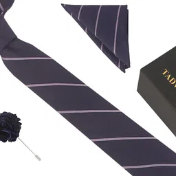 TADWILL Men Striped Broad Tie image 3