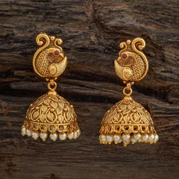 Kushal's Fashion Jewellery Dome Shaped Jhumkas Earrings-picture-49