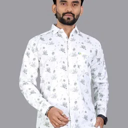 ISUEL FAB India Slim Floral Printed Pure Cotton Casual Shirt-image-92