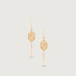 Mia by Tanishq 14Kt Chic Weave Sui Dhaga Earrings - 2.606 g image 5