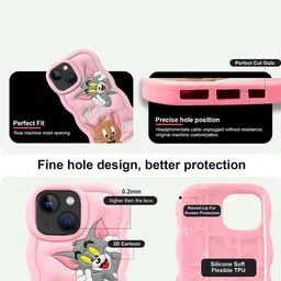 CASE CREATION Tom And Jerry Cartoon Printed iPhone 14 Pro Max Silicone Back Case image 3
