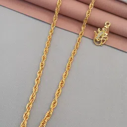 SHANKHRAJ MALL Gold-Plated Feather Shaped Pendants with Chains image 2