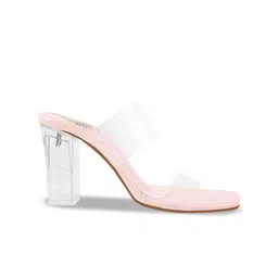 Stylestry Women Block Synthetic Patent Sandals with Tassels image 5