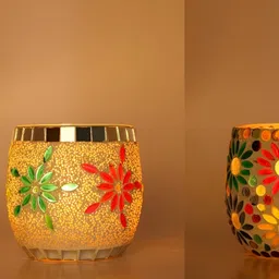 1ST TIME White & Red 2 Pieces Cylindrical Shaped Candle Holders-picture-23