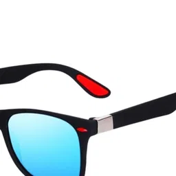 SPADEACES Unisex Square Sunglasses BLUE BLACK WAYFARAR-02_10 image 3