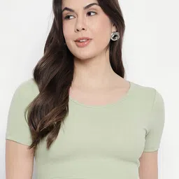 Mayra Round Neck Fitted Crop Top-picture-21