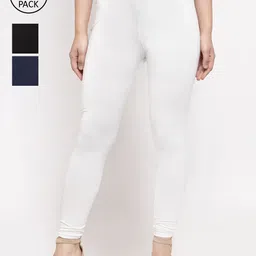 Jinfo Women Pack of 3 Solid Ankle-Length Leggings-picture-26