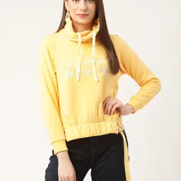 Duke Women Yellow& Silver Printed Sweatshirt-picture-29