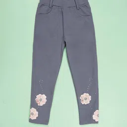 KiddoPanti Girls Skinny Fit Embellished Jeggings-picture-34