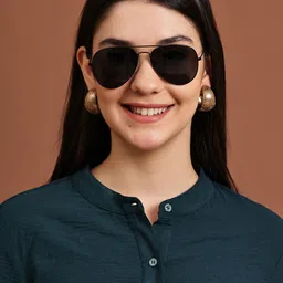 Garry Gobbs Unisex Black Lens & Black Aviator Sunglasses with image 2